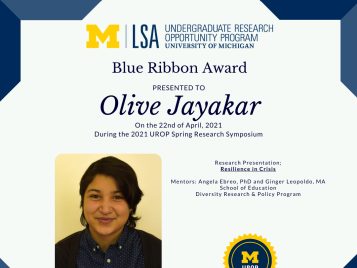 2021 UROP Spring Symposium Blue Ribbon IG 1 